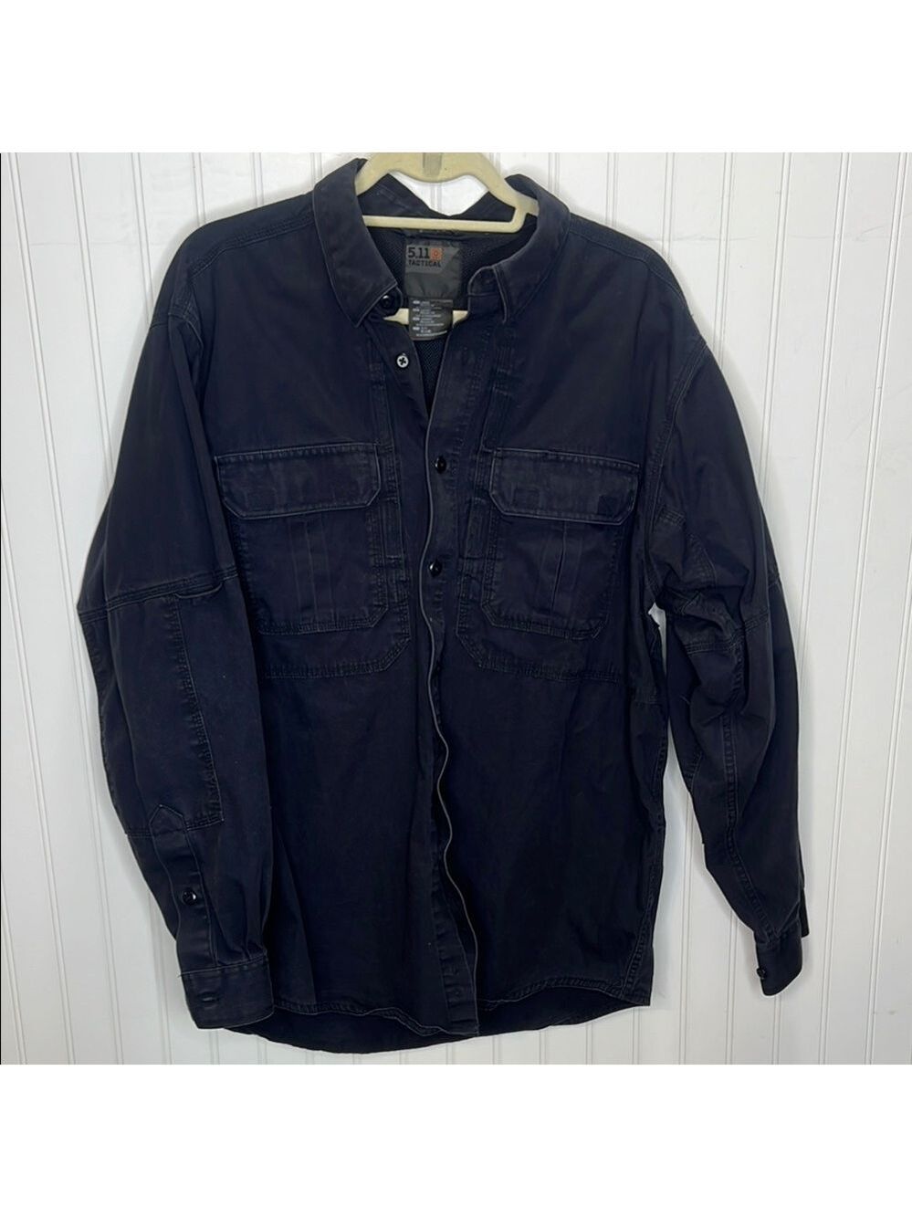 - 5.11 Tactical Men's Navy Button Up Shirt Large